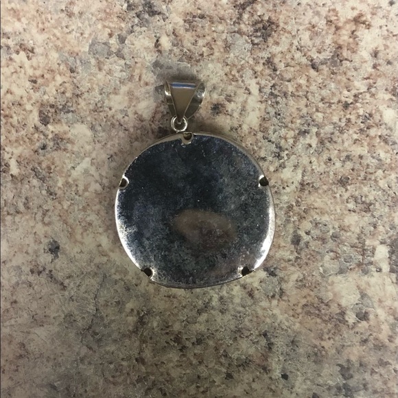 Silver and Gold Sand Dollar Pendant - Picture 4 of 5